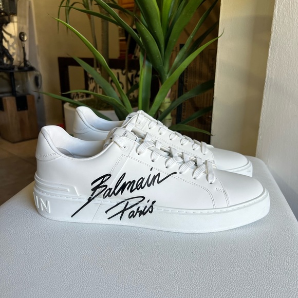 BALMAIN PARIS B-Court Trainers in Calfskin Size 11(44) - Picture 1 of 14